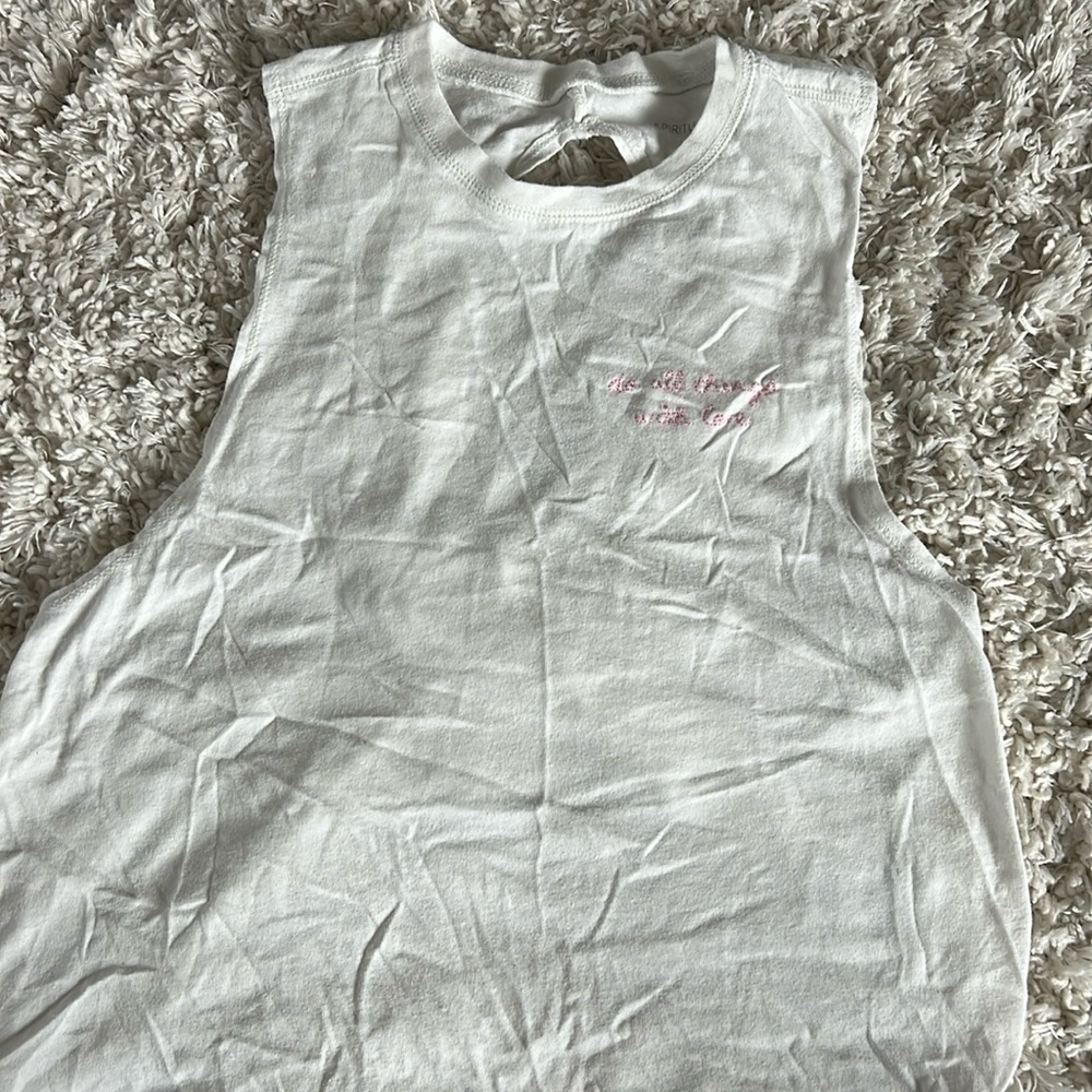 Spiritual Gangster do all things with love cross back tank Sz small